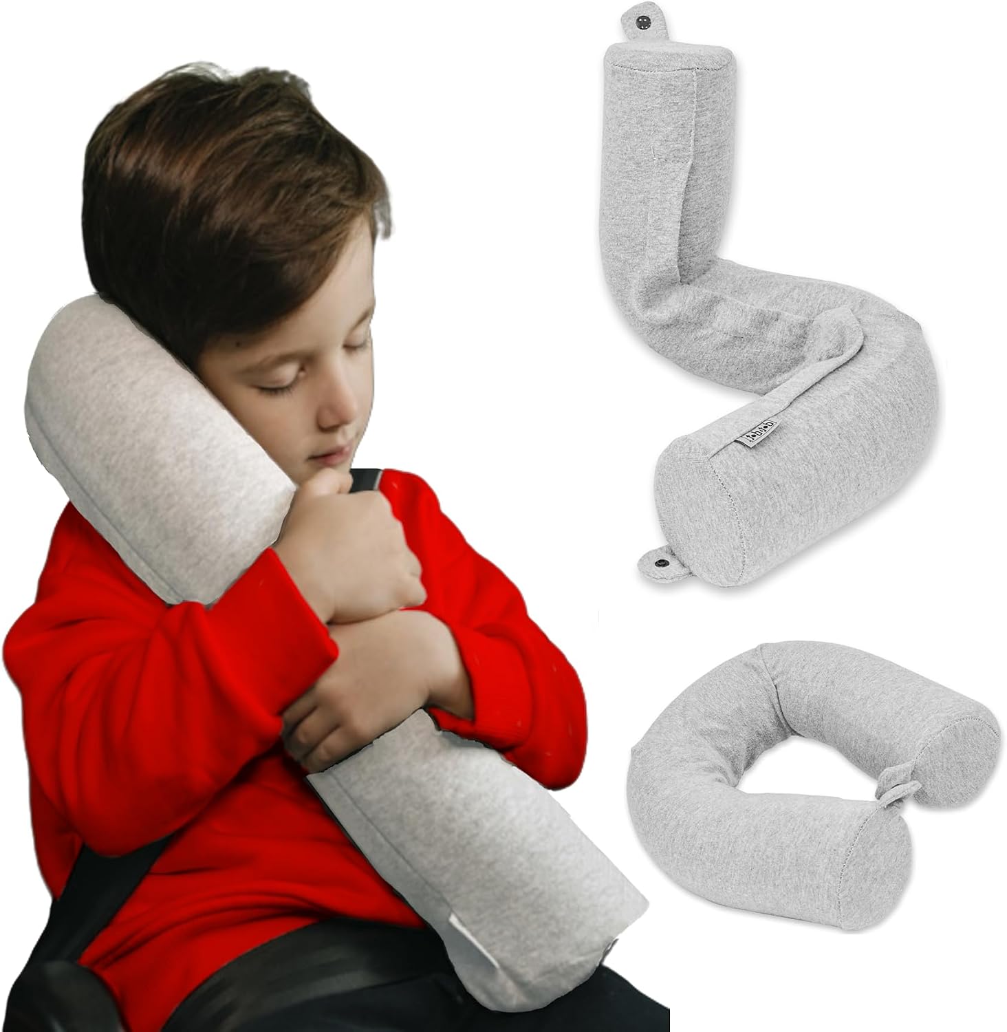 Dot&Dot Twist Memory Foam Kids Travel Pillow for Airplanes - Neck Pillows for Travel, Sleeping - Airplane Pillow for Neck Support, C…