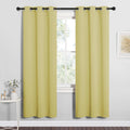 NICETOWN Bedroom Curtain Panels Blackout Draperies, Thermal Insulated Solid Grommet Blackout Curtains/Drapes (Paler Yellow, 1 Pair, 34 by…