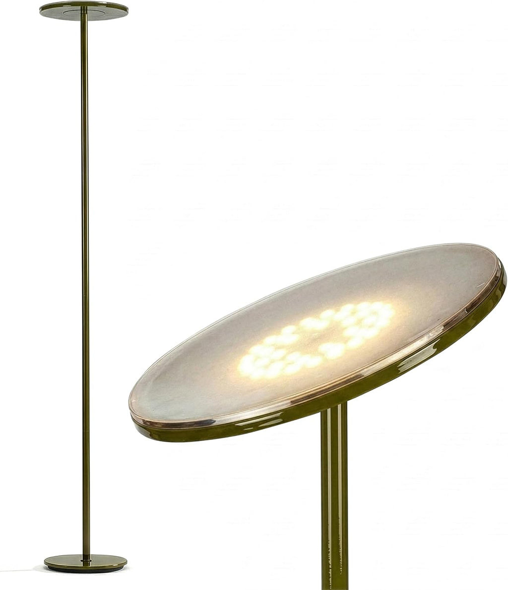 Brightech Sky LED Floor lamp, Torchiere Super Bright Floor Lamp for Living Room Decor & Office - Dimmable, Tall Standing Lamp with Warm…