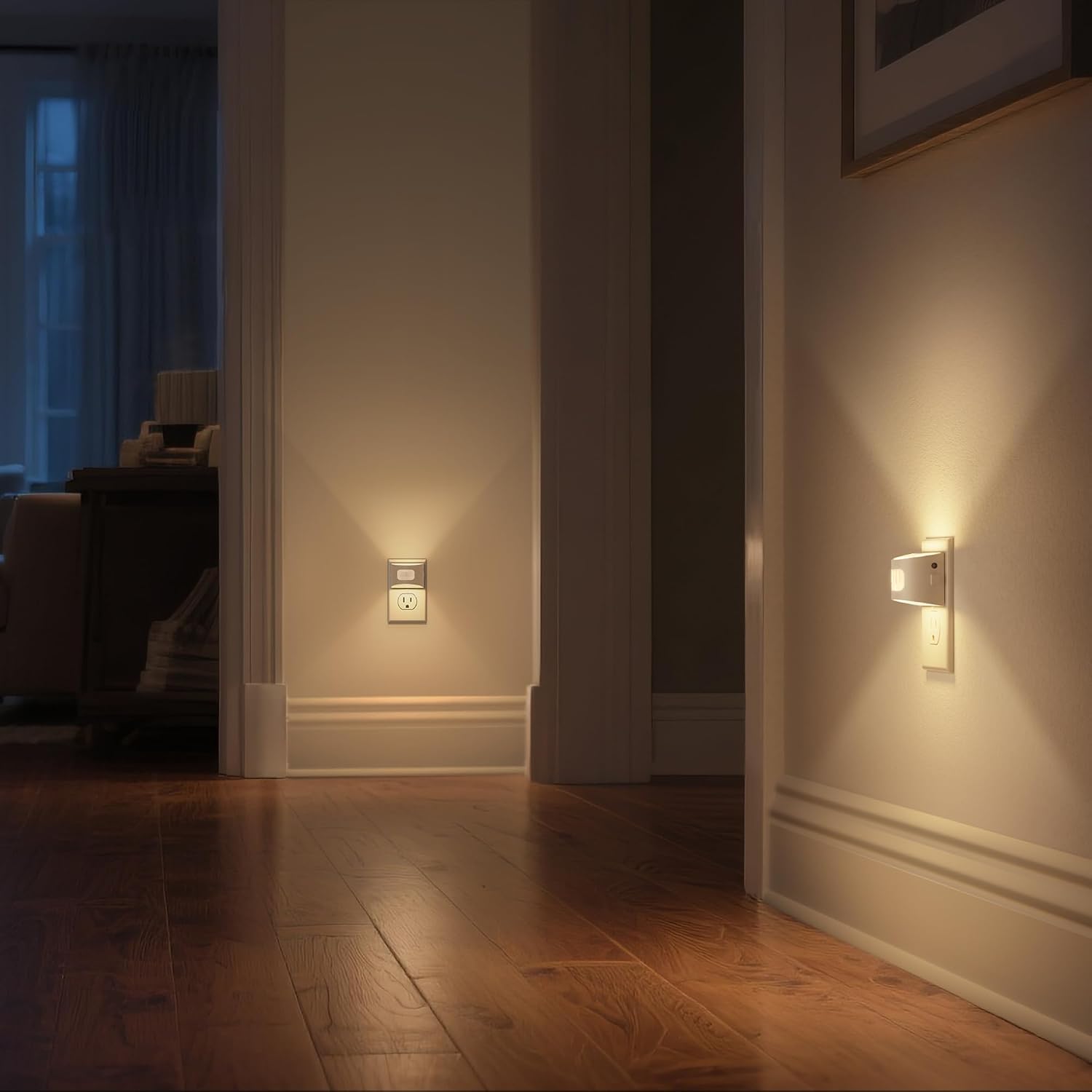 DORESshop LED Night Light[4 Pack], Night Lights Plug into Wall, Plug in Night Light with Motion Sensor, Dusk to Dawn Sensor, Nightlights…