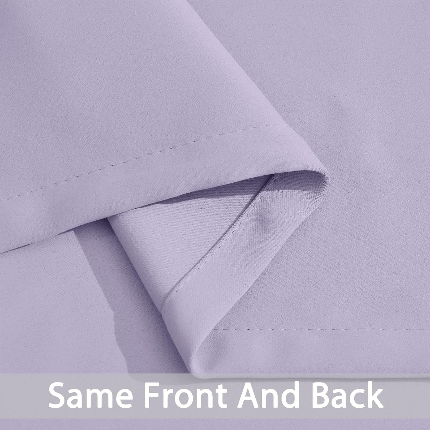 Yakamok Blackout Curtains Room Darkening Thermal Insulated Window Panels, Solid Grommet Top Drapes for Bedroom/Living Room(42Wx72L, Lilac…