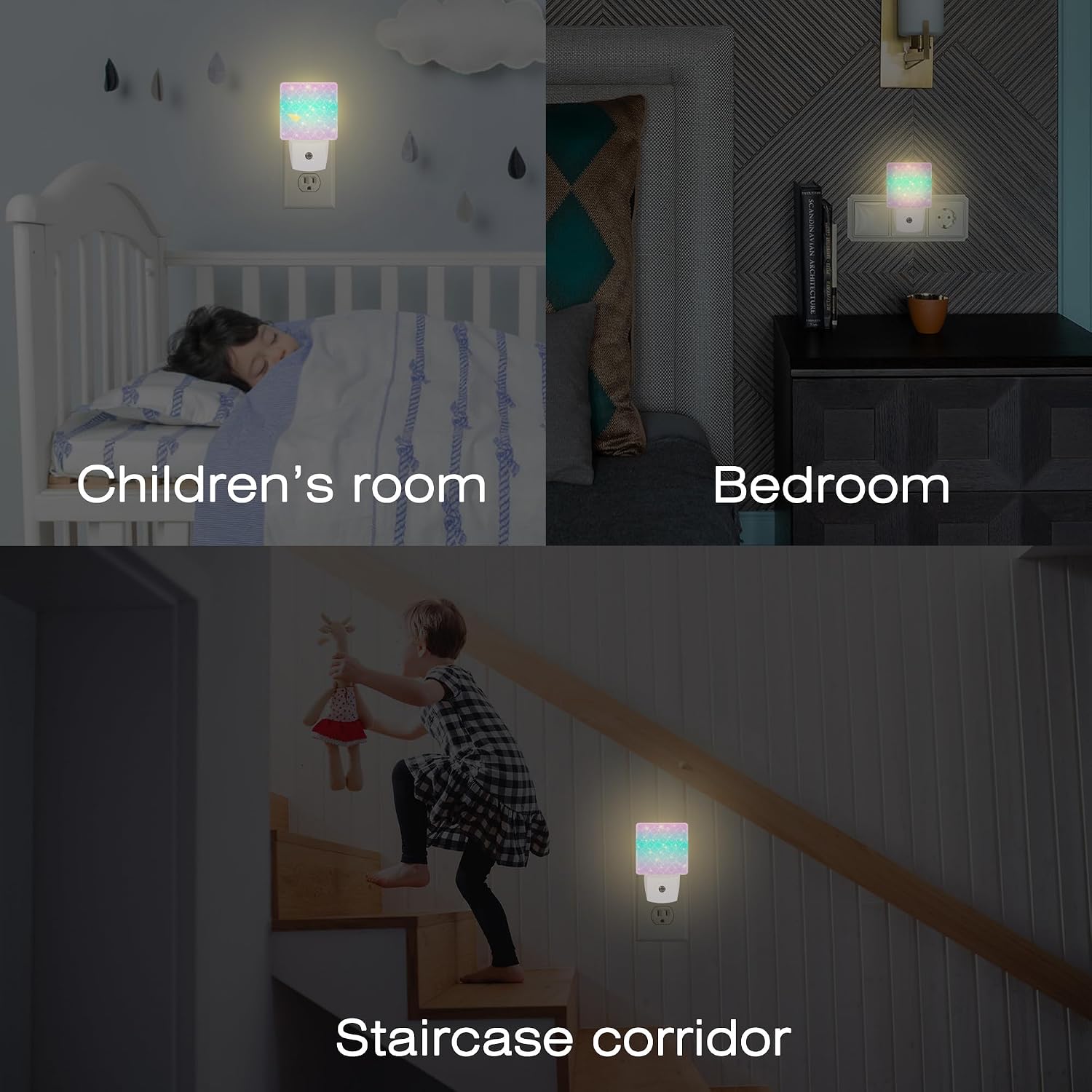 Mystic Fairy Butterflies Glowing Butterfly Forest Dusk to Dawn Plug in Night Light, 0.5w Energy Saving Sleep Friendly NightLight for Kids…