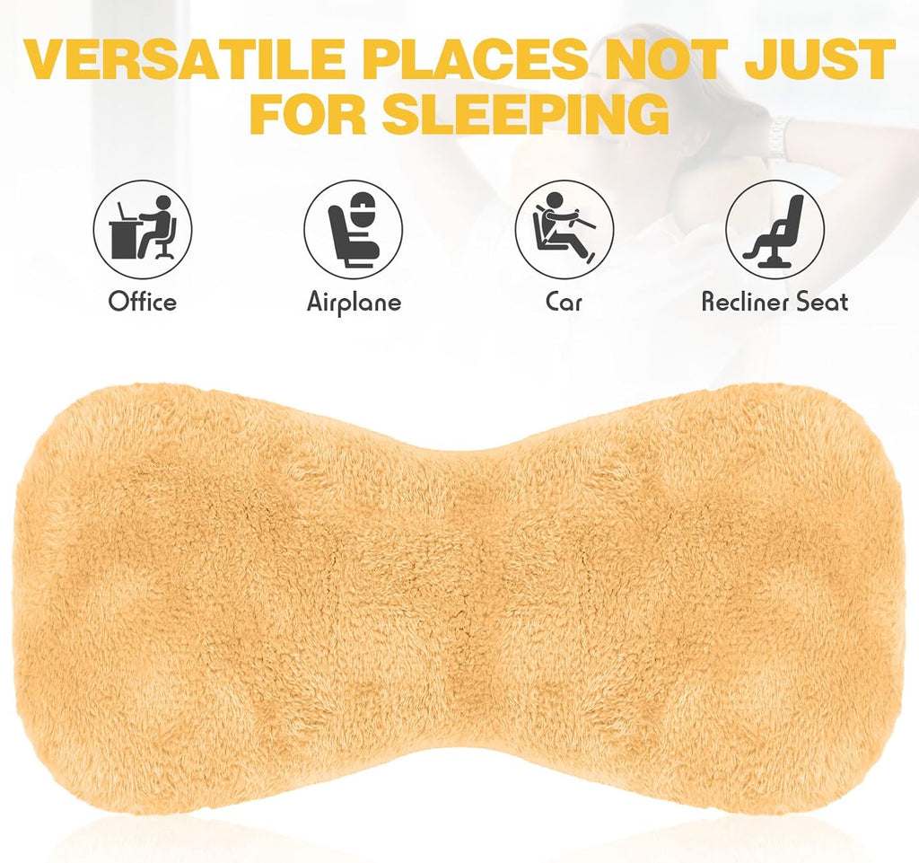 Colingmill 1 Pc Neck Pillow for Recliner Headrest Pillow Bone Shaped Chair Plush with Adjustable Strap Neck Support and Curve Head Cushion…