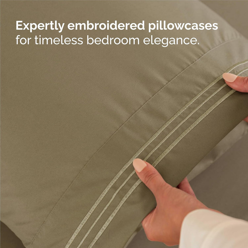 King Size 4 Piece Sheet Set - Comfy Breathable & Cooling Sheets - Hotel Luxury Bed Sheets for Women & Men - Deep Pockets, Easy-Fit, Extra…