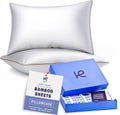 KickoffHome Kickoff Viscose Bamboo Pillowcase, Queen, Set of 2, 100% Organic Hidden Zippered Viscose Bamboo Pillow Case Queen Size, Cooling…