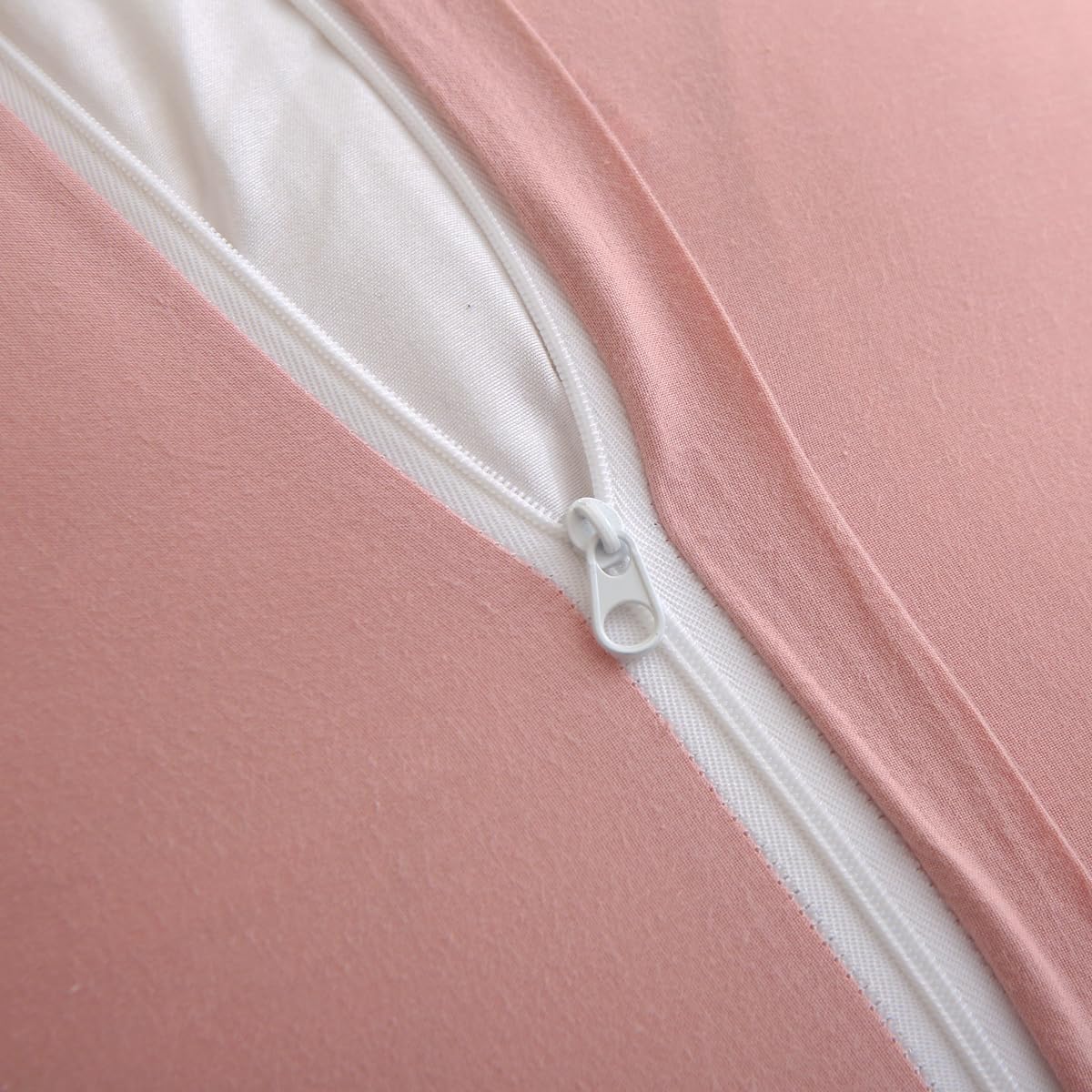 Silnuo 2 Pack Dusty Pink Ruffled Throw Pillow Covers Washed Cotton Farmhouse Decorative Pillowcases Bed Pillow Shams 20"x20" 2 Pack Cotton…