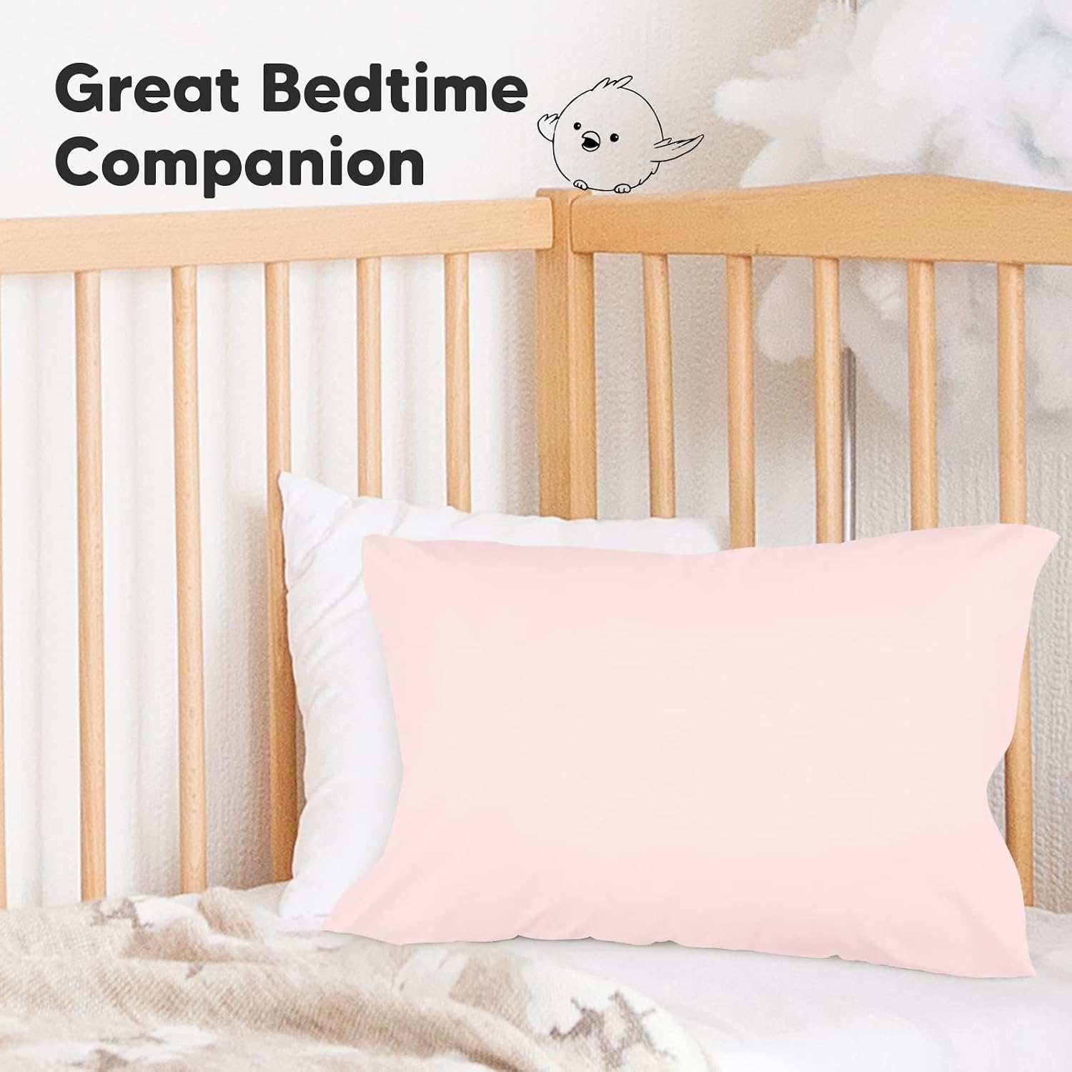 KeaBabies Toddler Pillowcase 13"x18" - Organic Cotton Toddler Pillowcase for Kids, Boys, Girls, Soft & Durable Cotton Cover for Miniature…