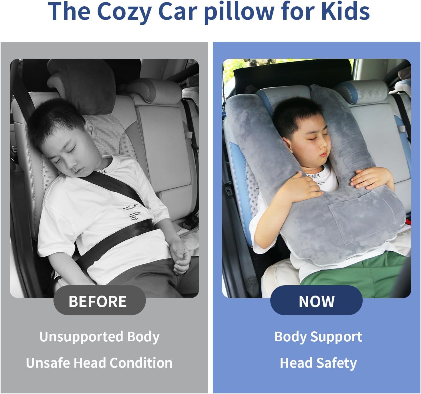 Car Pillow for Kids, Travel Pillow for Car, Toddler Travel Pillow for Sleeping Carseat Pillow for Adults, Removable and Washable Covers…