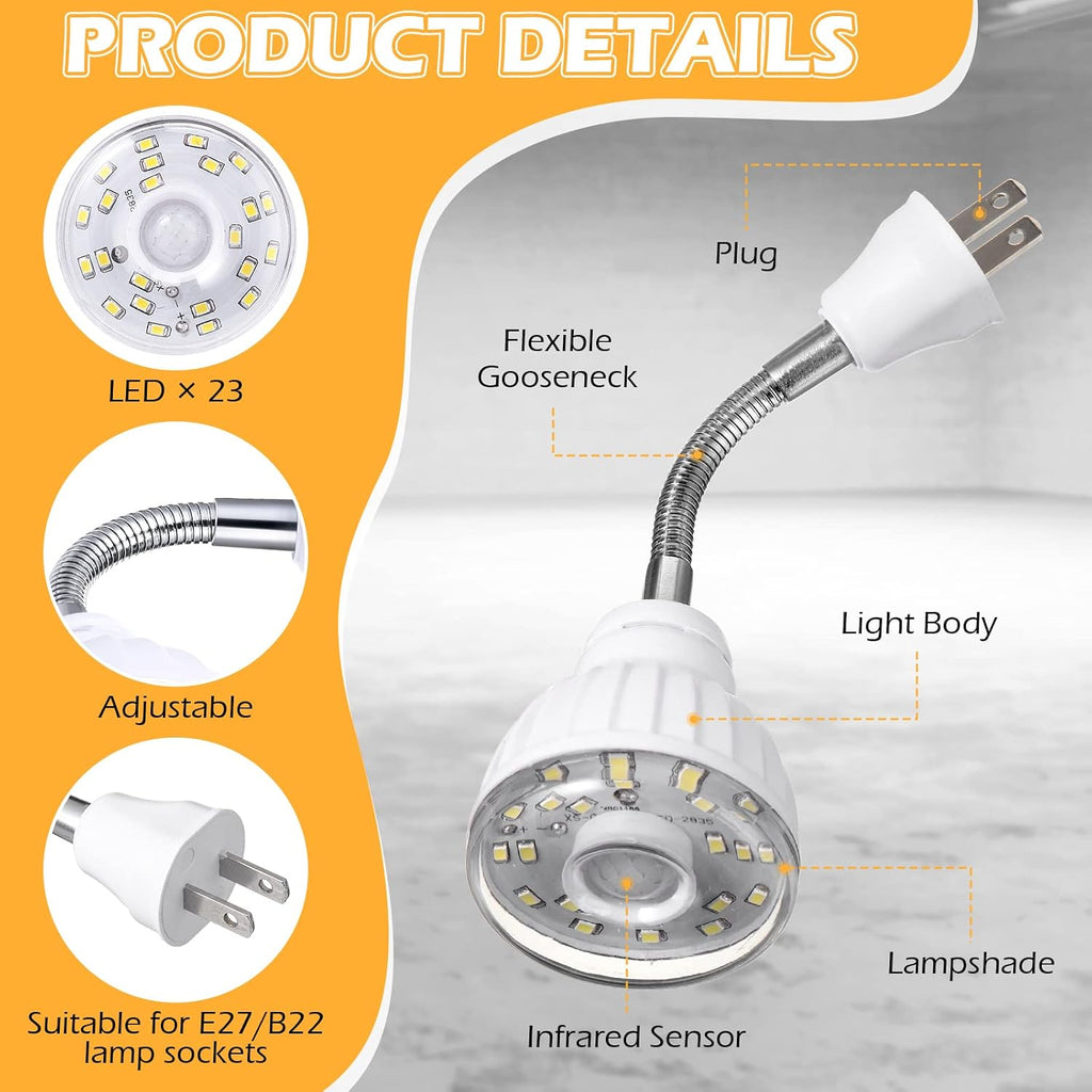 Yahenda 3 Pack Motion Activated LED Night Light Plug in Smart Dusk Dawn Sensor Light PIR Infrared Sensor Motion Detector Lamp Flexible…