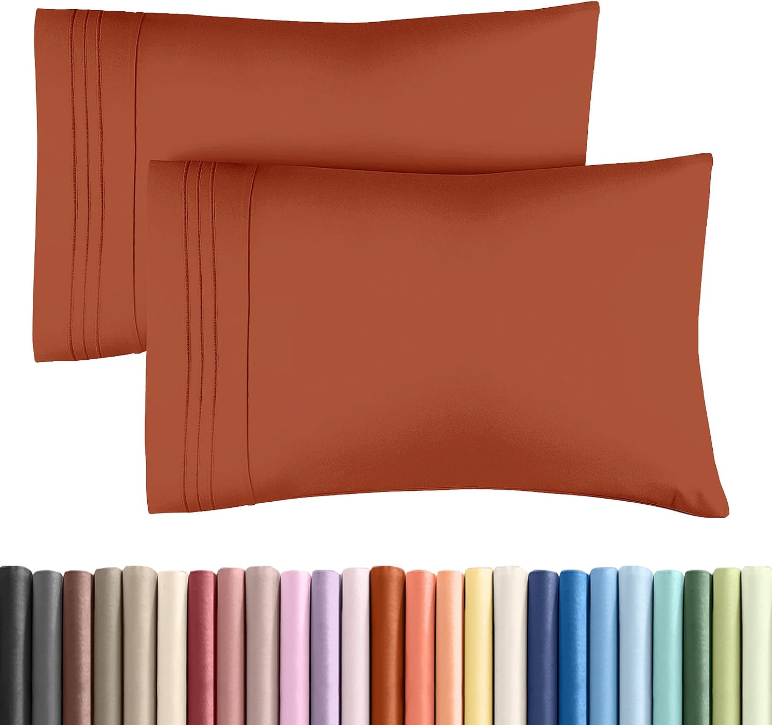 King Standard Pillow Cases Set of 2 - Soft Hotel Quality Pillowcase Covers - Comfy, Cozy & Fade Free - Wrinkle Resistant - Machine…