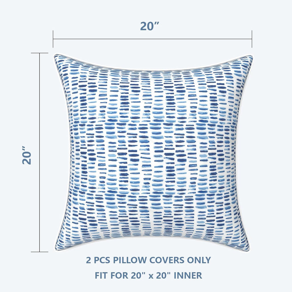 LVTXIII Pack of 2 Outdoor Throw Pillow Covers Accent Waterproof Pillow Covers ONLY, Patio Square Cushion Cases for Garden Balcony Couch…