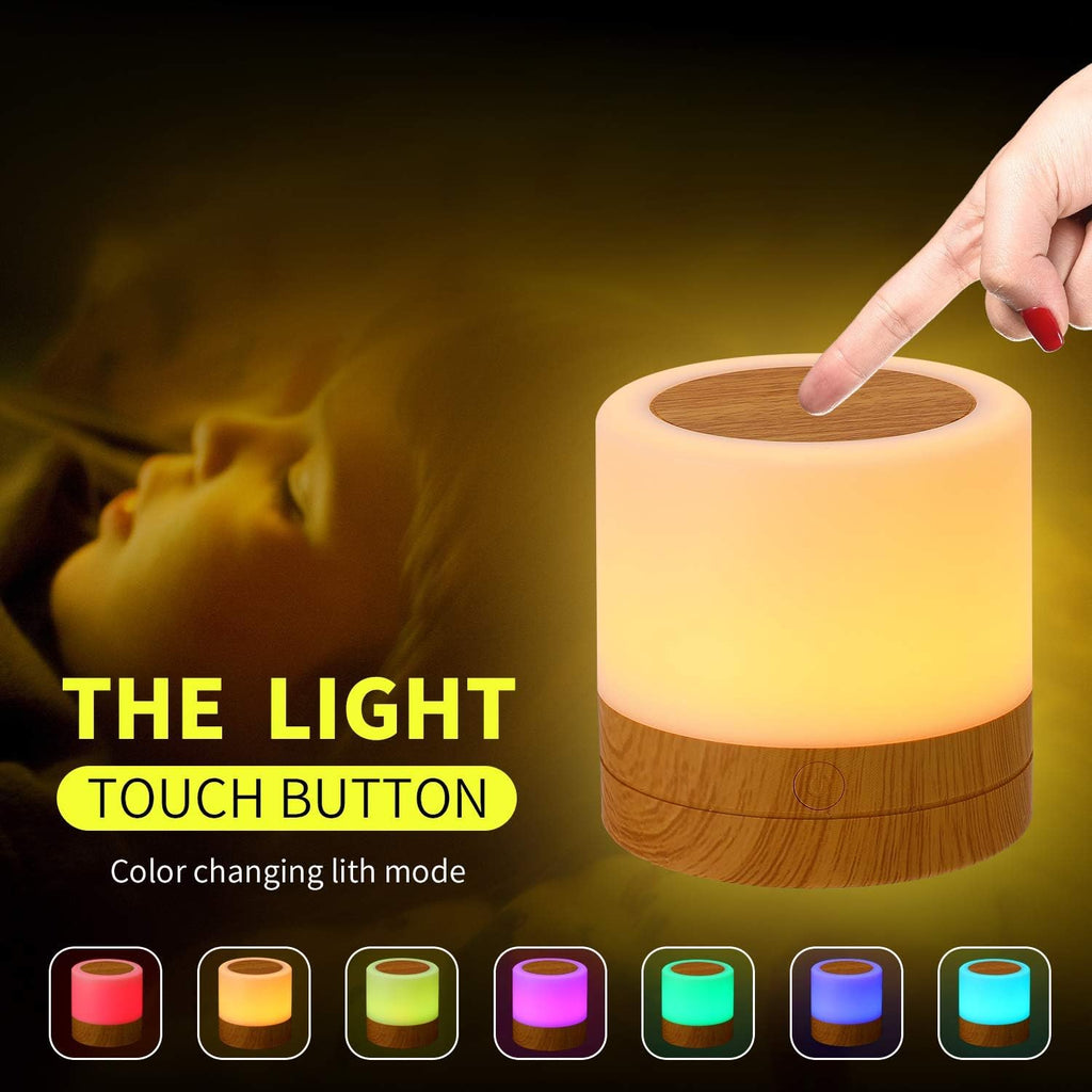 Dimmable Baby Night Light: Eye-Caring Soft Warm White LED Touch Lamp | USB Rechargeable Portable Bedside for Nursery Kids Room Bedroom…