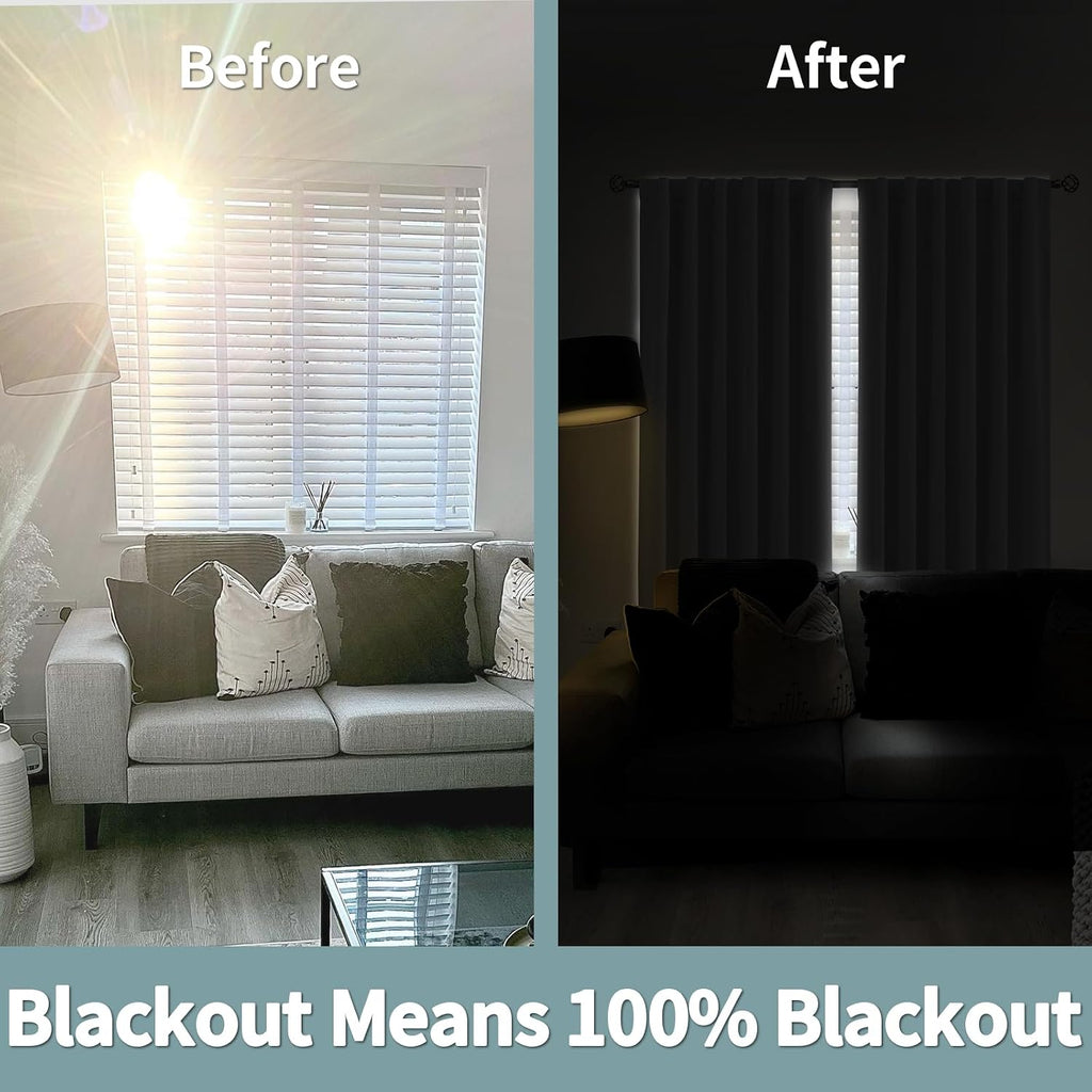 BGment Dove Grey Blackout Curtains 78 Inches Long for Bedroom, 100% Blackout Curtains Living Room Panels with Thermal Liner, Double Layer…