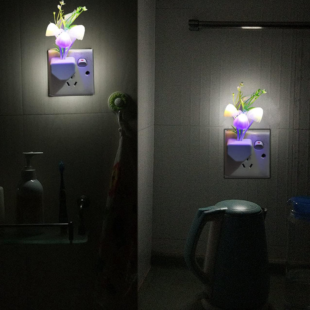 AUSAYE Sensor Led Night Light, Color Changing Plug-in LED Mushroom Light Dream Bed Lamp Cute NightLight Sweet Night Lights for Kids Adults