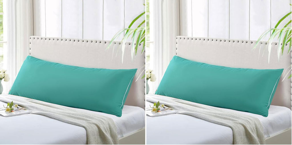 Evolive Ultra Soft Microfiber Body Pillow Cover/Pillowcases 21"x54" with Hidden Zipper Closure (21"x54" Body Pillow Cover, Peacock Blue)…