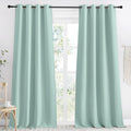 NICETOWN Kitchen Blackout Window Curtain Panel, Aqua Blue, 1 Panel, 55 by 96 inches Long, Home Fashion Thermal Insulated Solid Grommet…