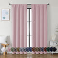 Simplebrand Ava Blush Blackout Curtains for Bedroom 84 Inch Length 2 Panels Set, Solid Thermal Insulated Privacy Nursery Window Treatment C…
