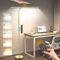 Syrinx LED Floor Lamp, 18W 2000LM Bright Reading Floor Lamp for Office, Gesture & Remote Control, Dual Head Gooseneck Standing Lamp…