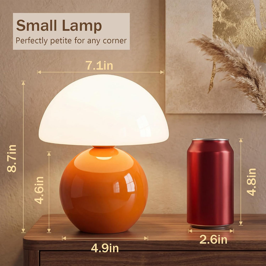 Dawnwake Mushroom Lamp Table Lamp for Bedroom, Desk Bedside Small Lamps for Living Room Night Stands, Mushroom Decor Cute Mini Modern Mid…