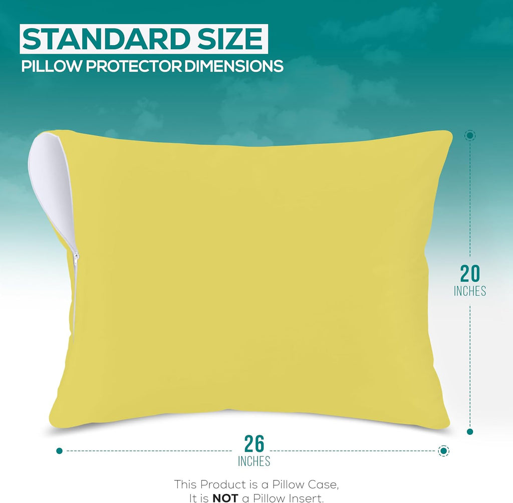 Utopiabedding Utopia Bedding 100% Waterproof Pillow Protectors with Zipper Standard Size (Set of 2), Bed Bug and Dust Mite Proof Zippered P…