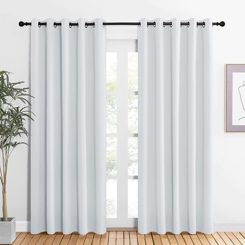 Nicetown Room Darkening Curtain Panels for Bedroom -easy maintenance Solid Thermal Insulated Grommet Room Darkening Draperies/Drapes…