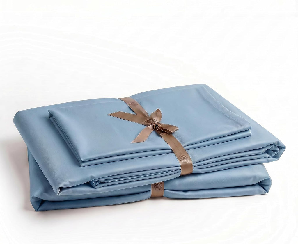 Perupima Peru Pima 415 Thread Count Percal Queen Sheet Set - 100% Peruvian Pima Cotton, 4 Piece (Flat, Fitted, 2 Pillowcases) - Cooling, Cr…