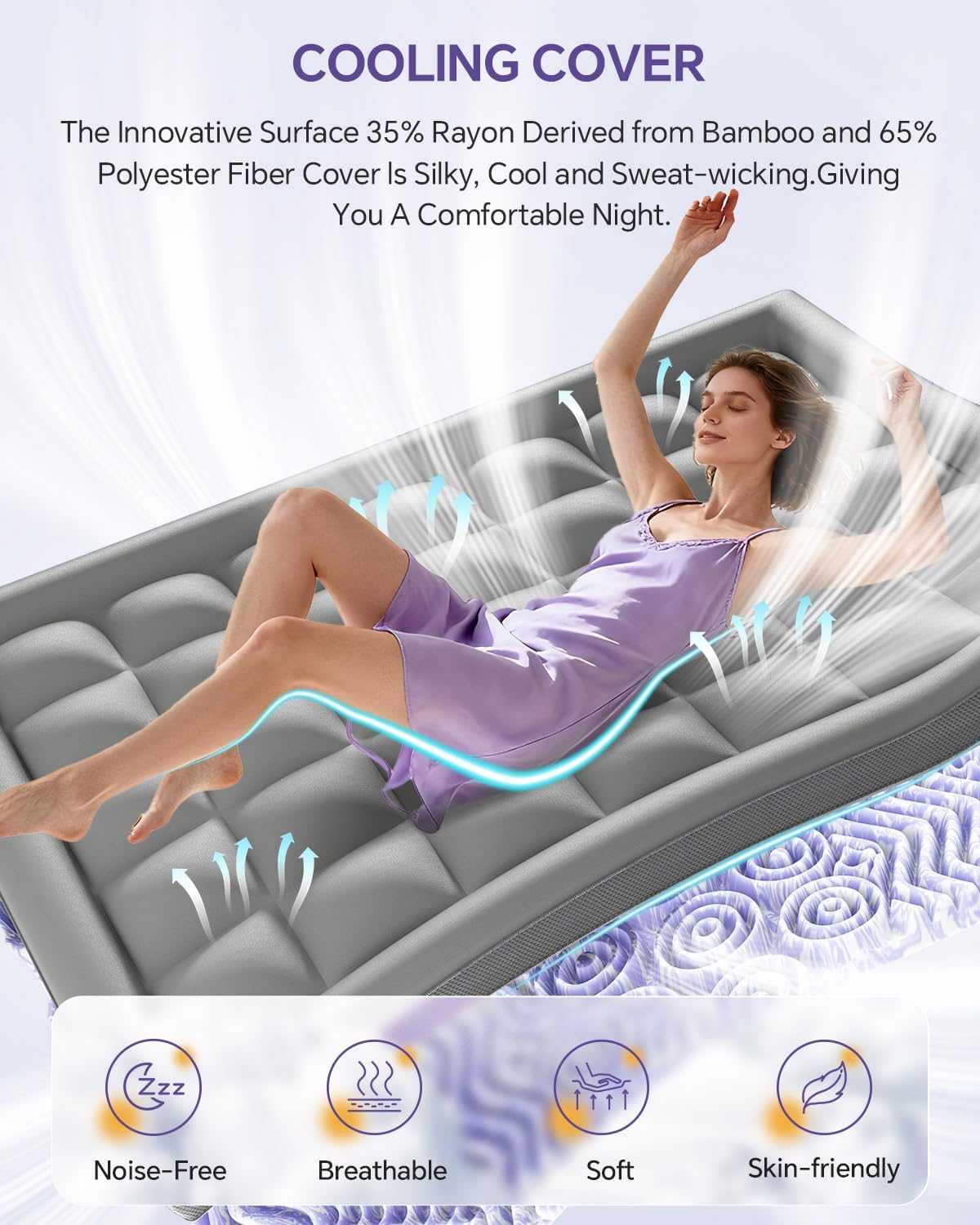 ChiXpace 4 Inch King Mattress Topper Dual Layer Memory Foam Mattress Topper, Soft Pillow Top Mattress Cover, Gel Foam Mattress Egg Crate…