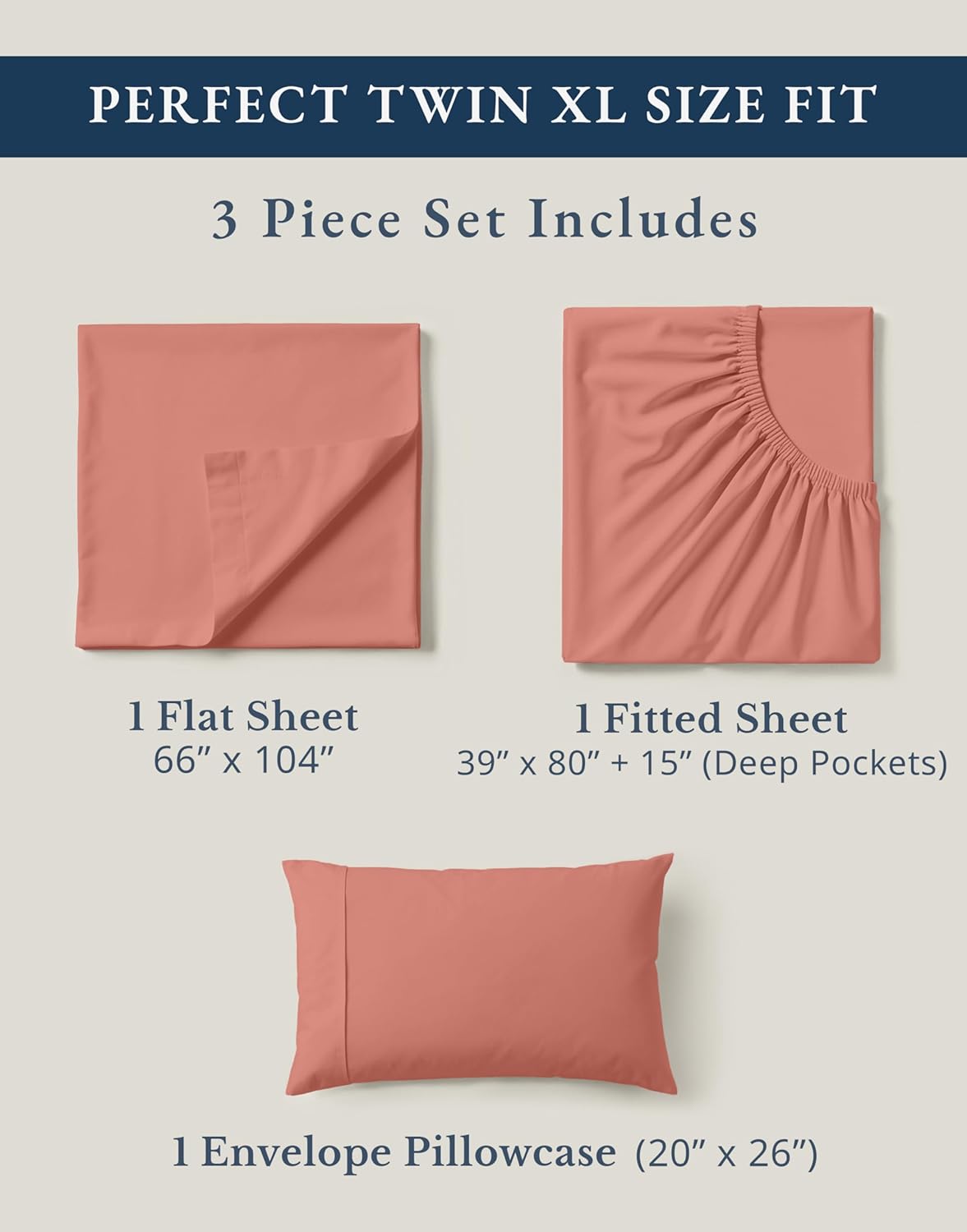 LaneLinen LANE LINEN 100% Organic Cotton Twin Sheet Set, Soft & Comfy Bedding Sheets & Pillowcases, Luxury Hotel Like Percale Sheets, Reinf…