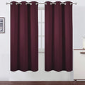 Lemomo Burgundy Red Blackout Curtains/42 x 72 Inch/Set of 2 Panels Room Darkening Curtains for Bedroom 72 Inch Red