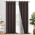Xwzo 100% Blackout Curtain Panels - Extra Large Thermal Insulated Black Liner Curtains, Noise Reducing and Heat Blocking Drapes for Bedroom…