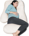 Moonpark MOON PARK Pregnancy Pillows for Sleeping - U Shaped Full Body Maternity Pillow with Removable Cover - Support for Back, Legs, Bell…