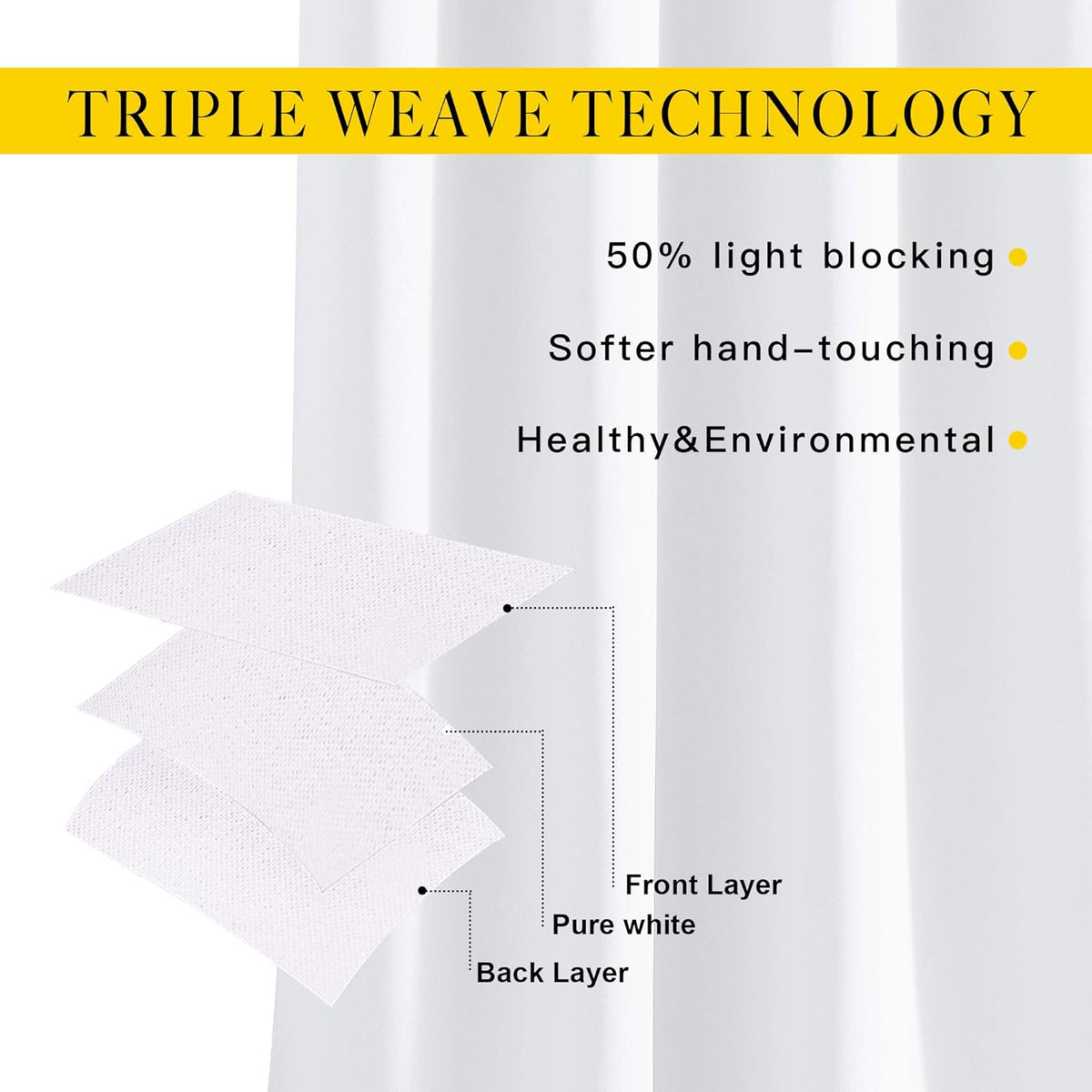 NICETOWN White Room Darkening Draperies and Curtains - Home Fashion Energy Saving Grommet Top Room Darkening Drape Panels for Bedroom…