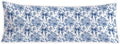 Coquette Blue Bow Chinoiserie Floral Bow 20x54 Body Pillow Cover, Blue and White Home Decor, Grandmillennial Flower Decorative Long Body…