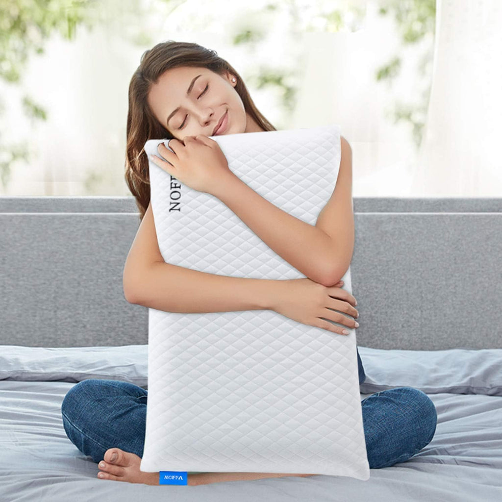 Noffa Bouncy Orthopedic Neck Support Pillow for Sleeping, Special Foam Deep Sleep Pillow, Bed Pillow for Side, Back, Stomach Sleepers, Remo…