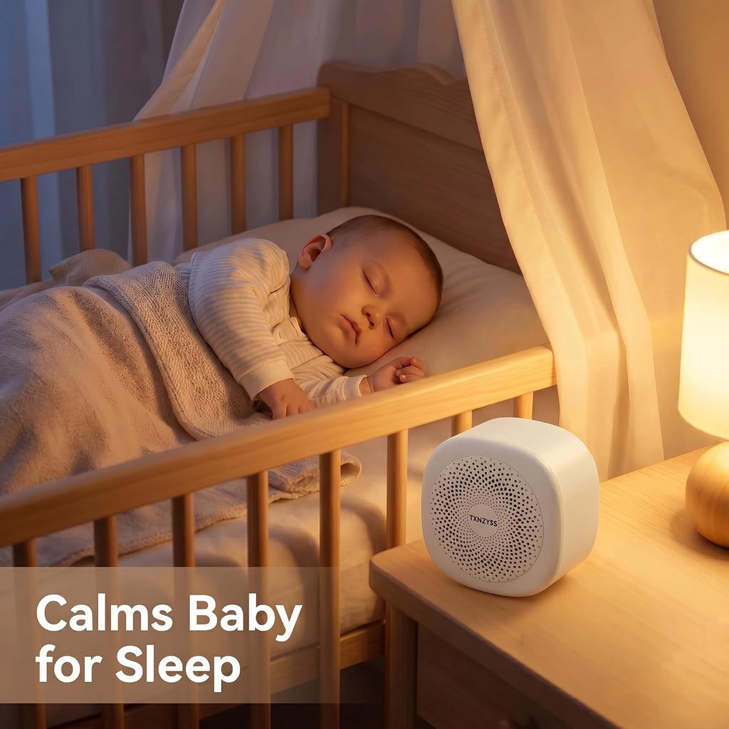 TXNZYSS White Noise Machine Mini for Travel, Small Sound Machine for Adults, Baby, Pet 10 Soothing Sounds,4 Timers, Battery Sleep Mach…