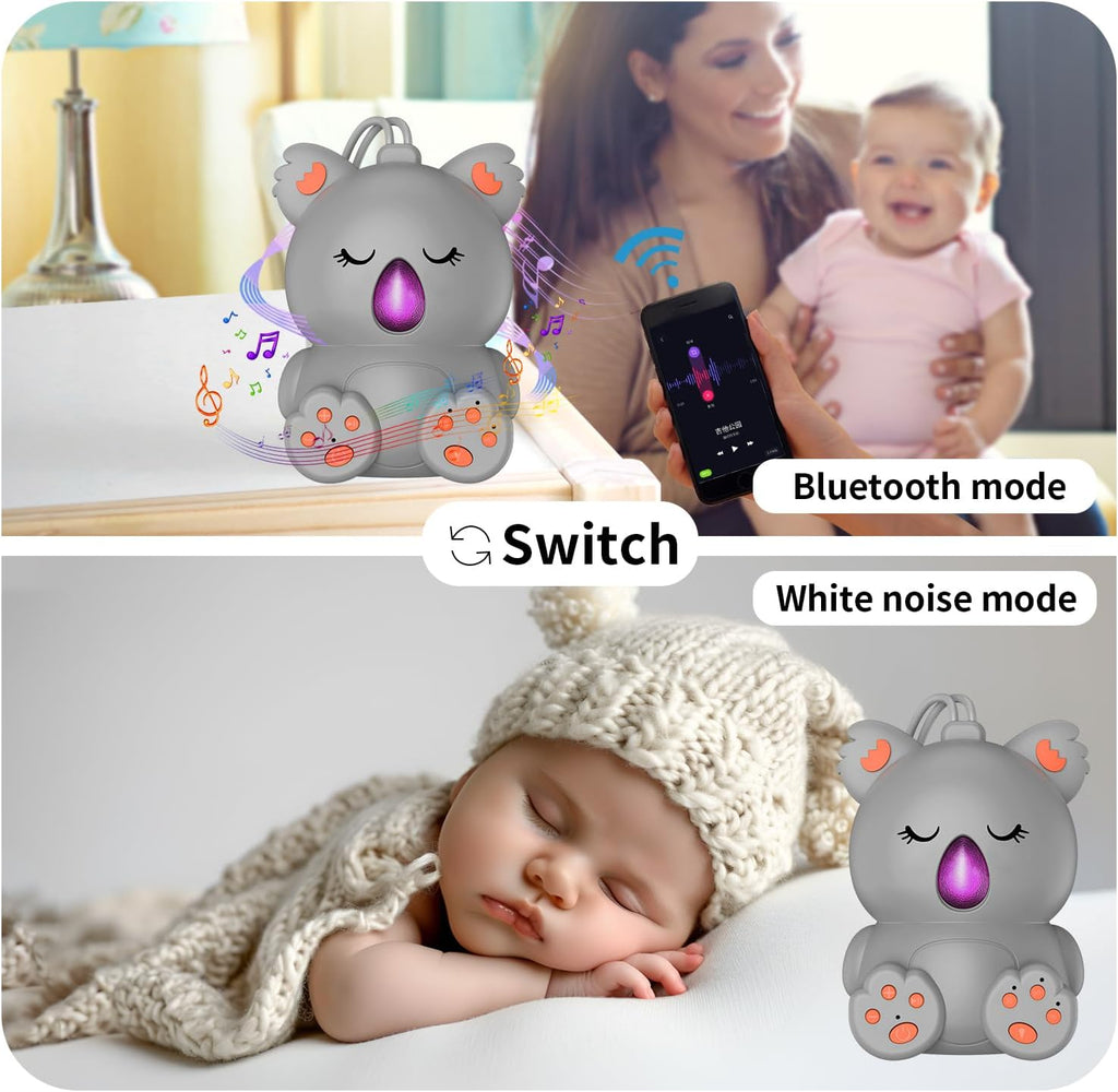 Baby Sleep Sound Machine & Bluetooth Speaker | Portable White Noise Sound Machine with 3 Timers for Nursery, Travel | Non-Looping…