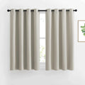 Nicetown Blackout Natural Curtains for Bedroom - Window Treatment Thermal Insulated Grommet Solid Drapes Energy Saving Sound Reducing for B…