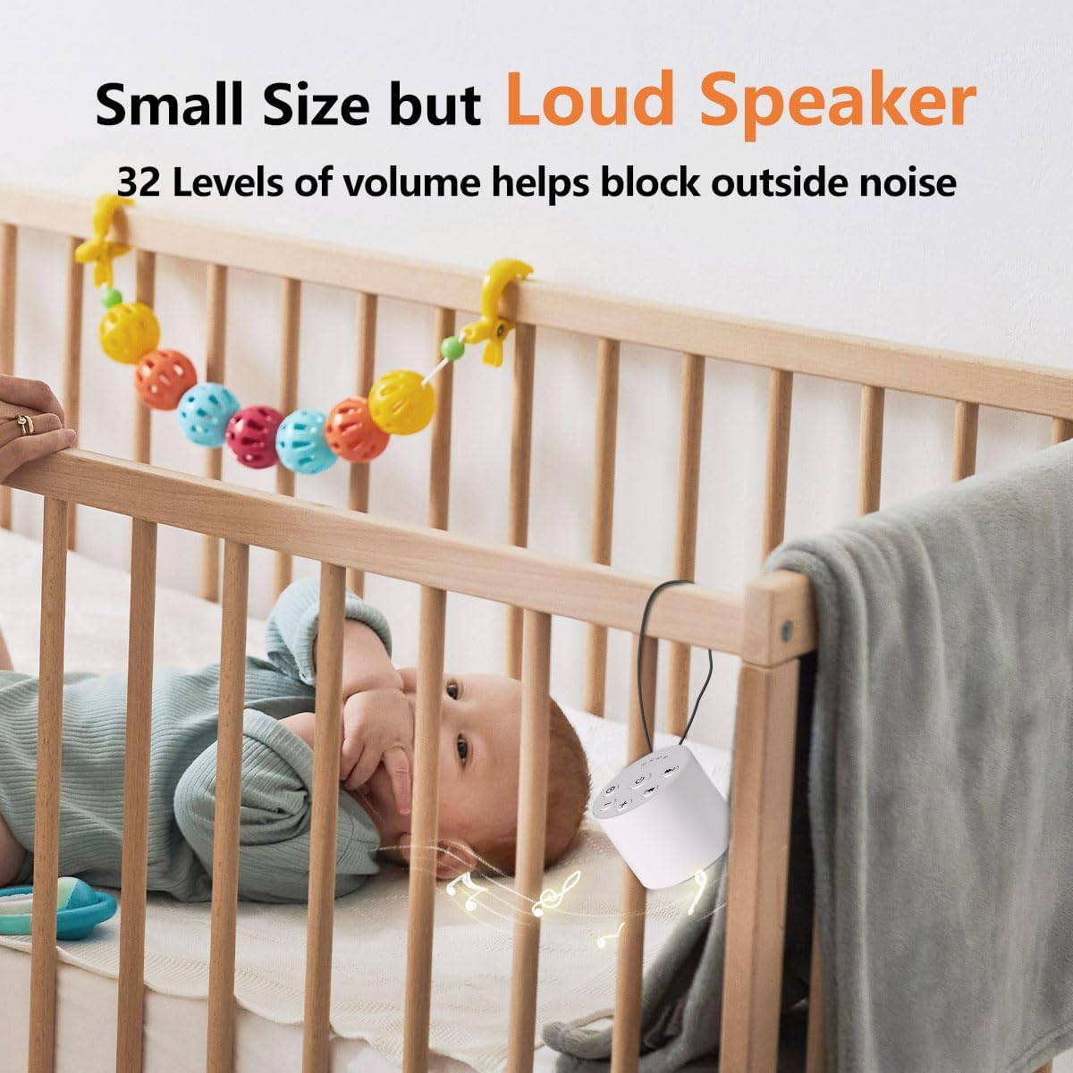 Color Noise Sleep Sound Machine Portable White Noise Machines with 30 Soothing Sounds 32 Levels Volume 4 Timer Options Compact Auto-Off…