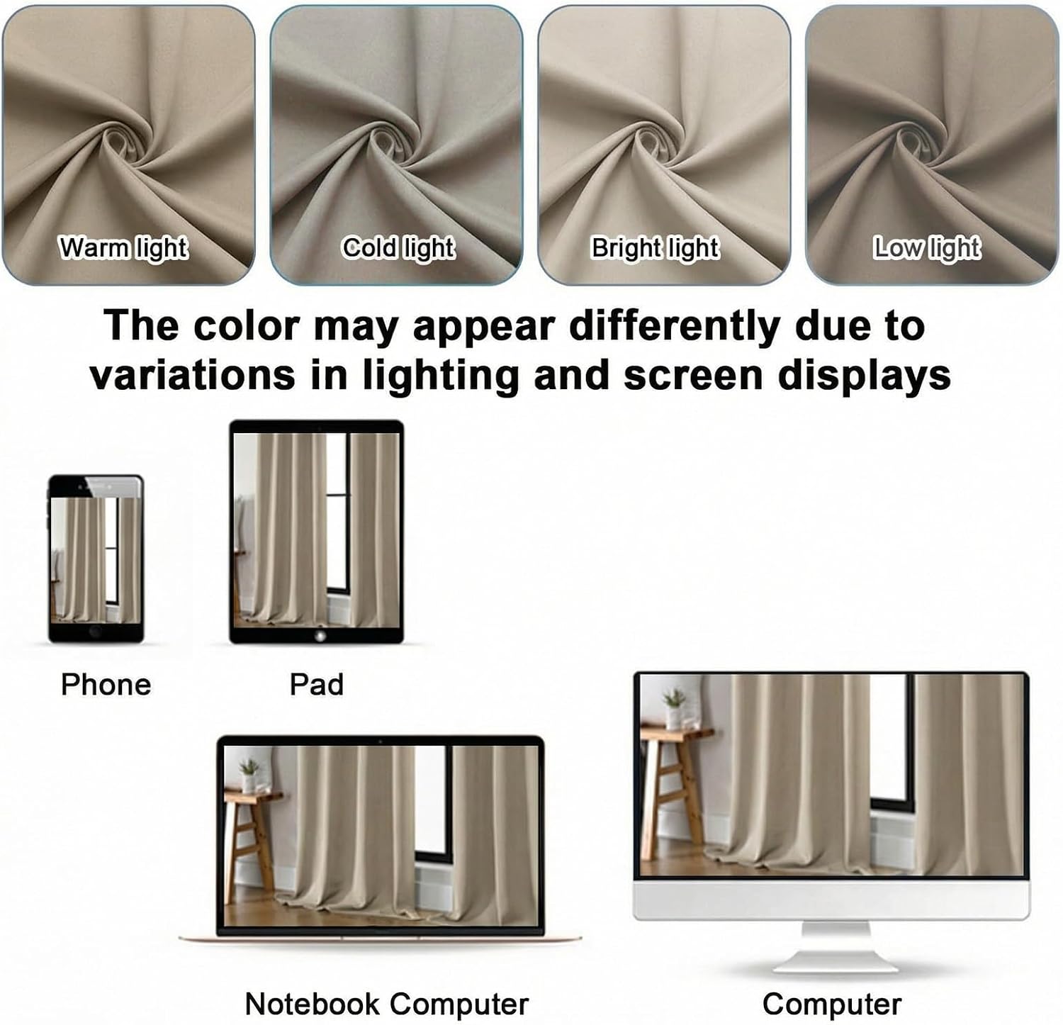 Gwine Blackout Curtains for Bedroom 72 Inches Long - Thermal Insulated Noise Reducing Window Curtain Panels, Room Darkening Curtain…