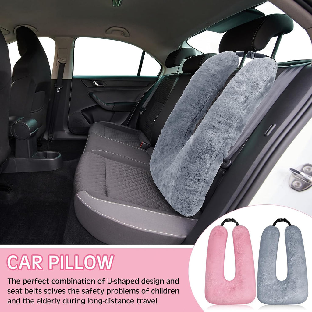 home Barydat 2 Pcs Car Travel Pillow for the Back Seat 28 x 18 in Sleeping Reading Pillows for Long Distance Travel Car Cushion for Kids Ad…