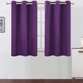 Lemomo Purple Blackout Curtains 34 x 54 Inch Length/Set of 2 Curtain Panels/Thermal Insulated Room Darkening Blackout Curtains for Bedroom…