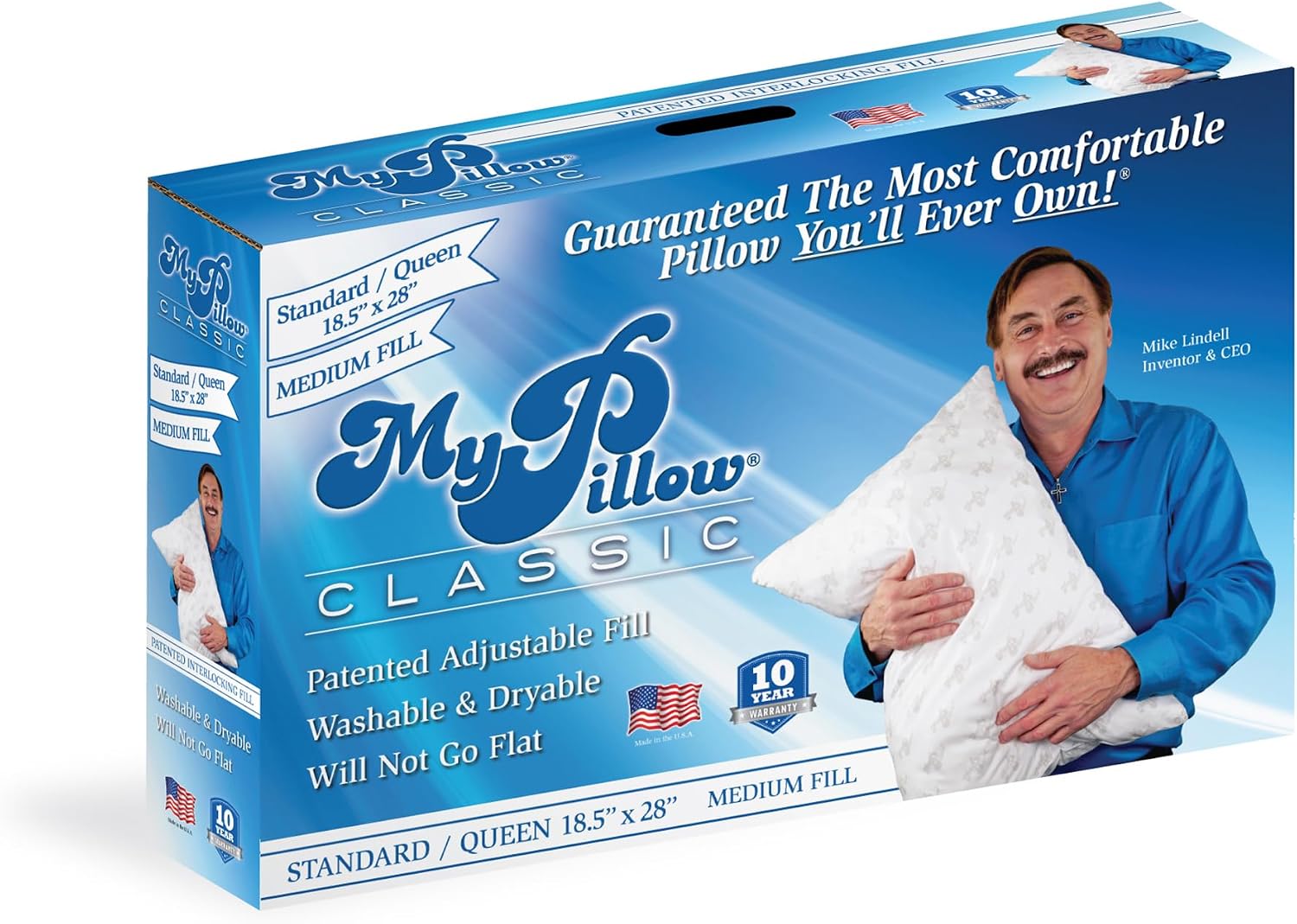 MyPillow Bedding Bed Pillows for Sleeping Queen Size, Perfect for Back, Stomach or Side Sleepers - My Pillow Classic Pillow [Queen, Medium]…