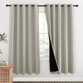 Nicetown 100% Blackout Window Curtain Panels, Full Light Blocking Drapes with Black Liner for Nursery, 72-inch Drop Thermal Insulated Drape…