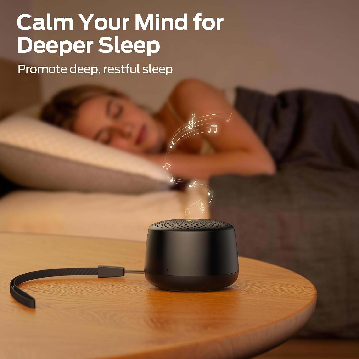 Monster Nano S36 Portable White Noise Machine with 15 Non-Looping Sleep Sounds, Bluetooth 6.0, Mini, Rechargeable Battery, Timer & Memory…