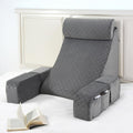 Vekkia 21" Reading Pillow with Arms and Headrest – Tall Back Support Cushion for Adults, Multi-Density Foam, Removable Cover & XL Side…