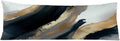 Black and Gold Abstract Body Pillow Covers 20x54, Mid Century Modern Black Gold and White Long Body Pillow Case Cover with Hidden Zipper…