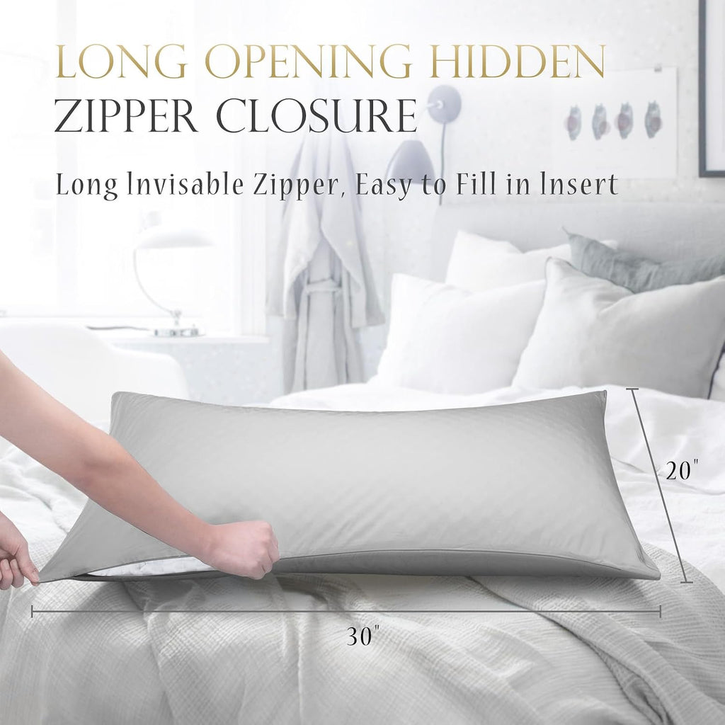 Elibaba Curved Crescent Cooling Side Sleeper Pillow Cases - Rayon Derived from Bamboo Pillowcase Cover Queen Size 1 Piece, 20 * 30 inches L…