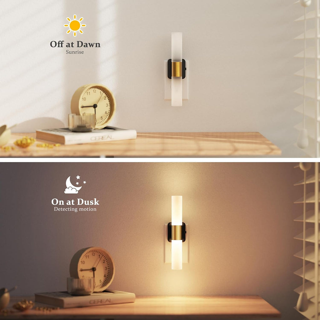 JandCase LED Night Light, 2 Pack Night Lights Plug into Wall, 3000K Soft White, 0-100LM Adjustable Brightness, 180° Rotating Plug in…