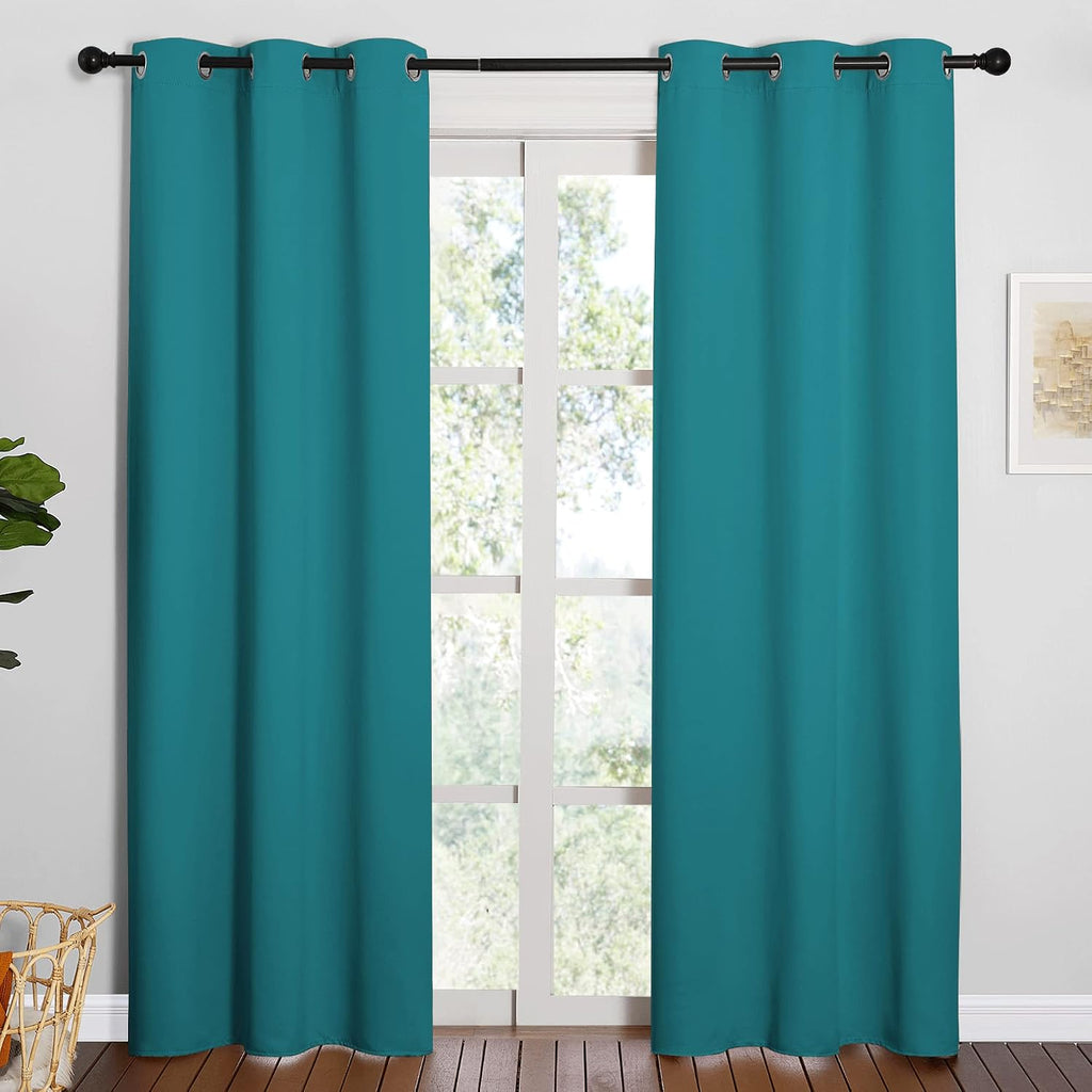 NICETOWN Room Darkening Curtains 84 inch Length 2 Panels, Thermal Insulated Grommet Blackout Curtains for Modern Casual Elegant Bedroom…