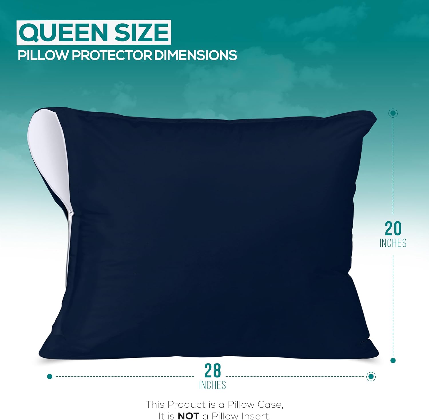 Utopiabedding Utopia Bedding 100% Waterproof Pillow Protectors with Zipper Queen Size (Set of 2), Bed Bug and Dust Mite Proof Zippered Pill…